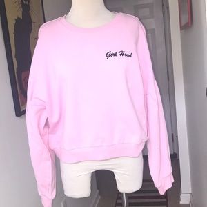 Pink Divided Girl Hood Sweatshirt Size Large 😘